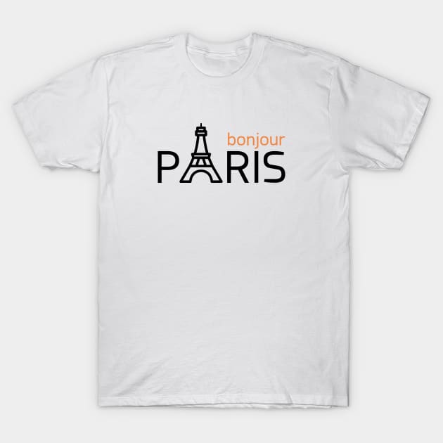 Bonjour Paris T-Shirt by VEKTORKITA